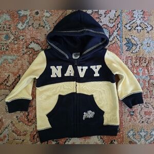 Colosseum Navy and Cream Baby 3-6 Month Hoodie